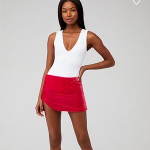 Free People Scarlet Velvet Mini Skirt